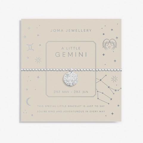 Joma jewellery stretch bead bracelet with Gemini star sign