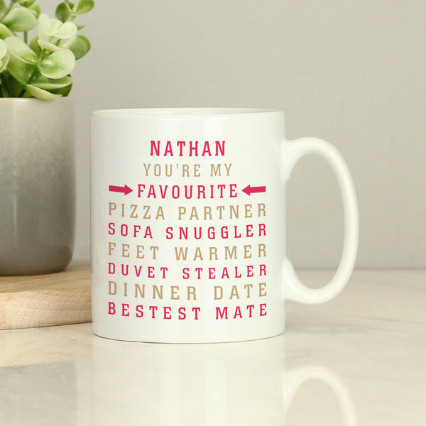 Personalised hotchpotch white ceramic mug