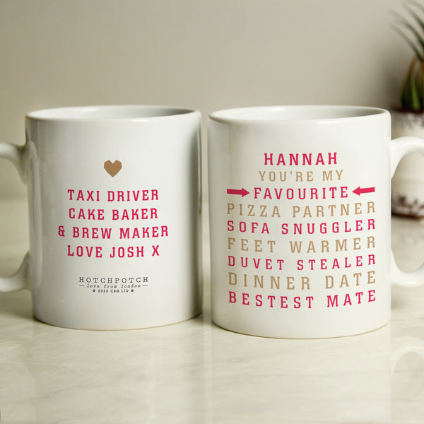 Personalised hotchpotch white ceramic mug