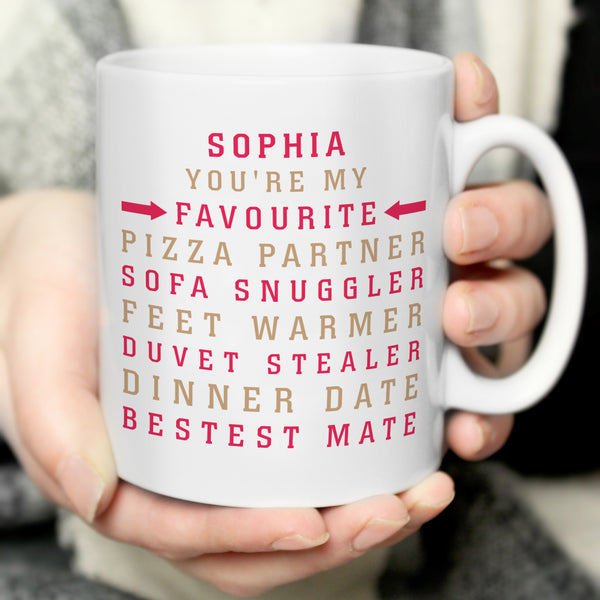 Personalised hotchpotch white ceramic mug