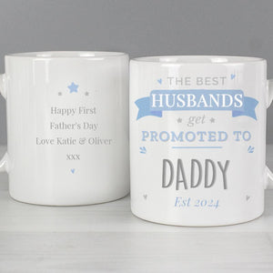 Personalised 'Promoted To' Mug Blue