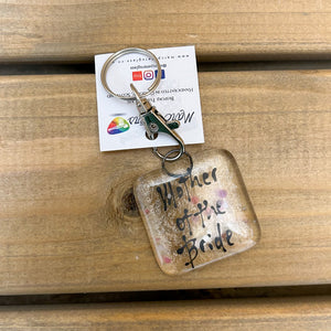 Marc Peters Glass Keyring - Mother Of The Bride