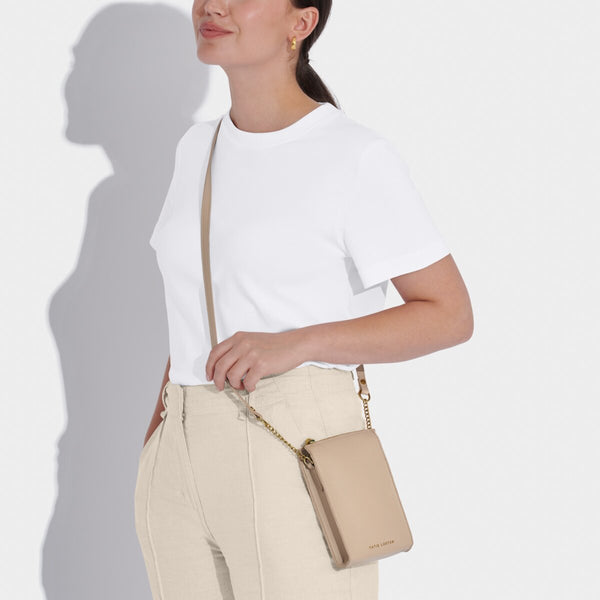 Light Taupe Slim Crossbody Bag