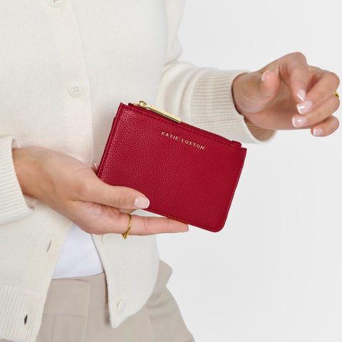 Garnet red Katie Loxton coin and card holder