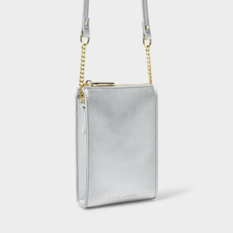 Katie Loxton Silver Slim Crossbody Bag