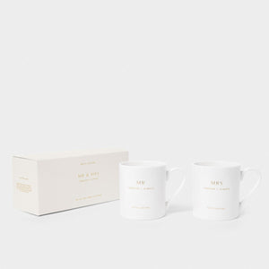 Katie Loxton white porcelain mug set for Mr and Mrs. Comes beautifully boxed.