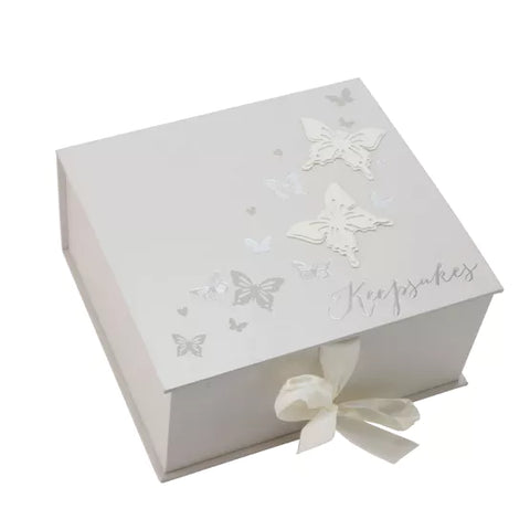 Wedding keepsake box with butterfly design